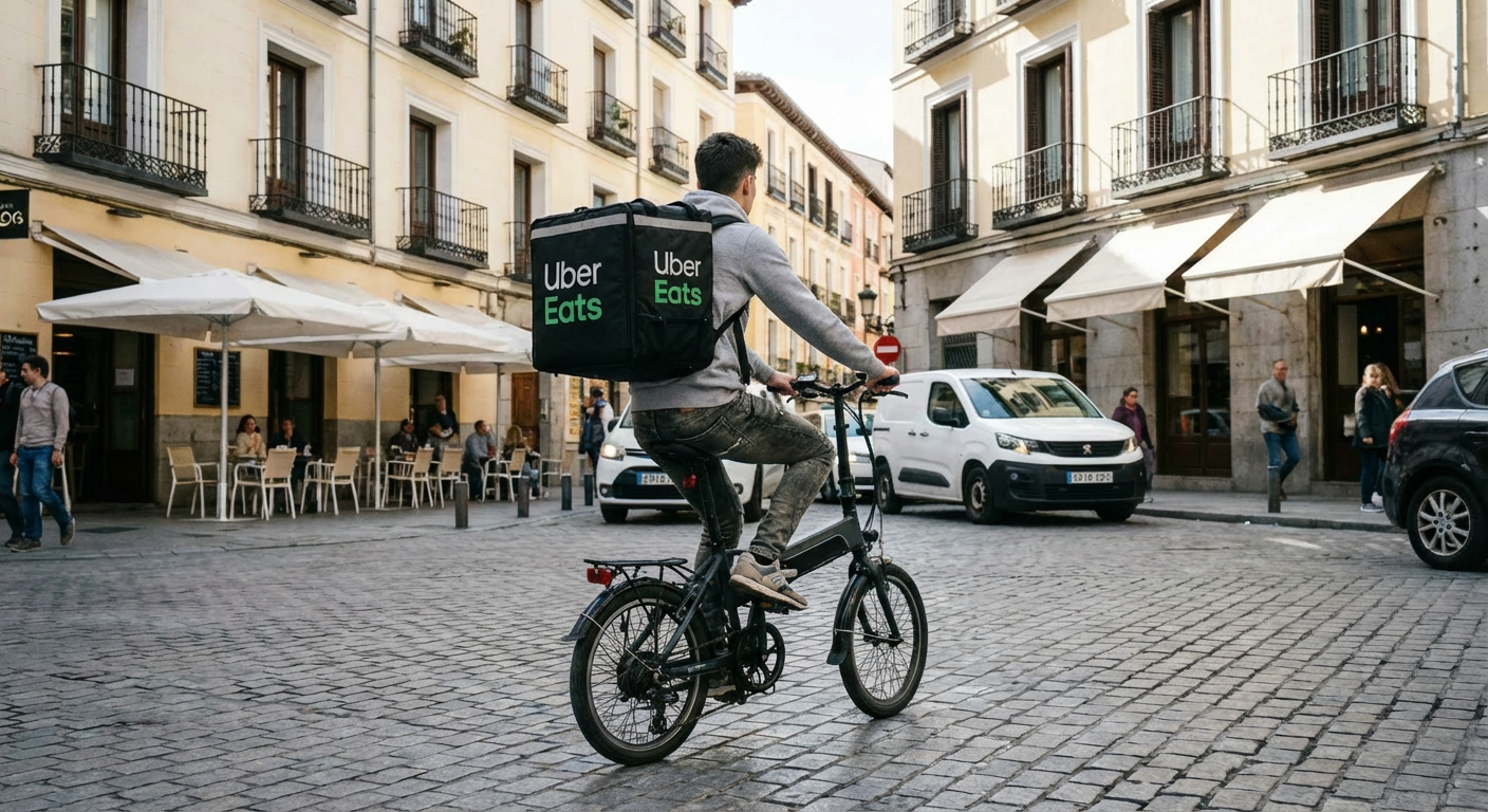 Repartidor con mochila
